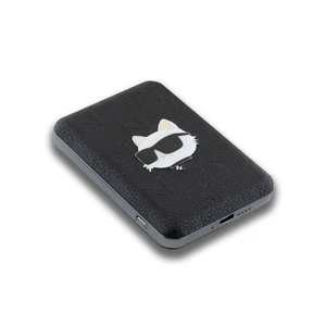 Powerbanka Karl Lagerfeld Embossed Choupette Head MagSafe 5000mAh, černá