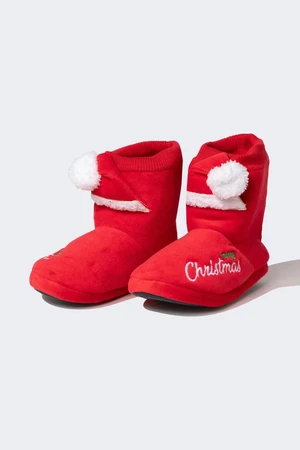 DEFACTO Boy's Christmas Themed Flat Sole Home Boots