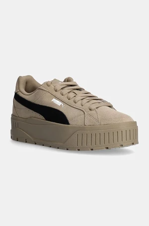 Semišové sneakers boty Puma Karmen II zelená barva, 397457