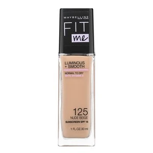 Maybelline Fit Me! Luminous + Smooth Foundation tekutý make-up pre zjednotenú a rozjasnenú pleť 125 Nude Beige 30 ml