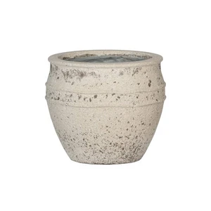 Pottery Pots Athena, krétafehér, többféle méretben – fazekas edények méretek: S: ⌀ 28,5 x 24 cm