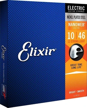 Elixir 12450 NanoWeb 12-String 10-46 Struny pro elektrickou kytaru