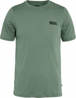 Fjällräven Abisko Wool Logo SS M Patina Green M Camiseta