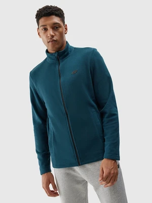 Men's fleece with a regular 4F stand-up collar - marine