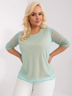 Mint elegant blouse in larger size