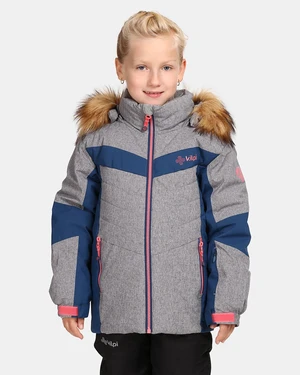 Girls' ski jacket Kilpi ALISIA-JG Light grey