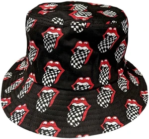 The Rolling Stones Cappello Checker Tongue Pattern Charcoal Grey