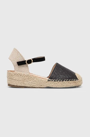 Espadrilky Answear Lab černá barva, na platformě