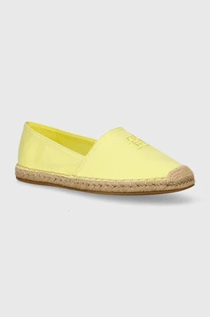 Espadrilky Tommy Hilfiger EMBROIDERED FLAT ESPADRILLE žlutá barva, FW0FW07721