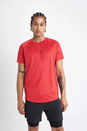 DeFactoFit Slim Fit Crew Neck Printed Sports Short Sleeve T-Shirt