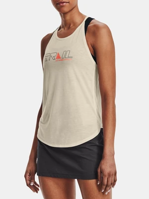 Women's Under Armour Run Trail Tank Top-BRN M