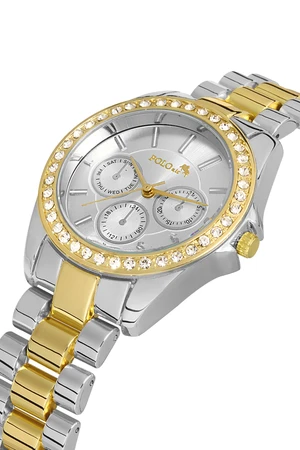 Polo Air Single Row Luxury Stone Women's Wristwatch Silver-gold Color