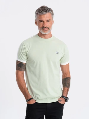 Ombre Men's cotton t-shirt with contrasting inserts