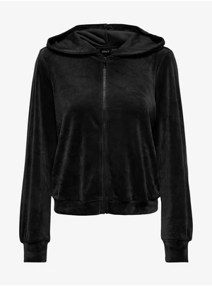 Women's Black Velvet Hoodie ONLY Rebel - Women