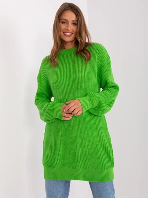 Light Green Long Oversize Women's Sweater