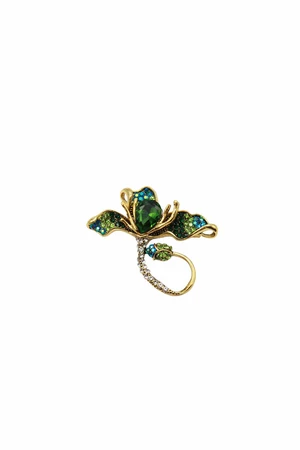 Brooch Flower BZ-1 green