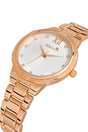 Polo Air Metal Strap Stylish Women's Wristwatch Copper Color