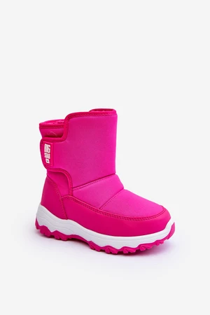 Children's Velcro Insulated Snow Boots Pink Big Star