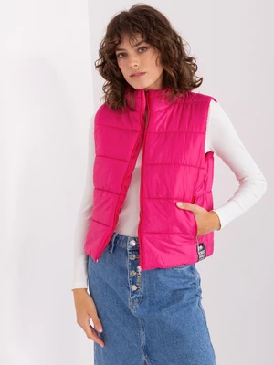 Fuchsia quilted vest