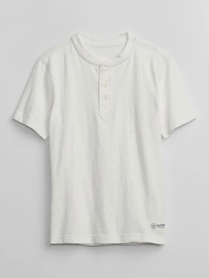 White children's T-shirt with GAP buttons