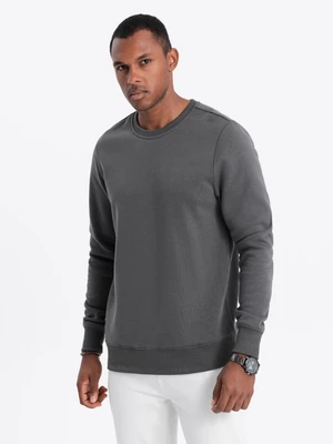 Ombre BASIC men's hoodless sweatshirt - graphite