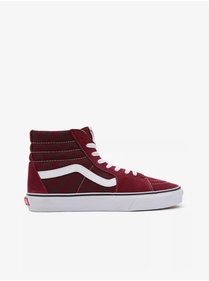 Burgundy suede patterned sneakers VANS - Women