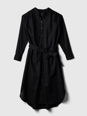 Čierne dámske košeľové midi šaty GAP