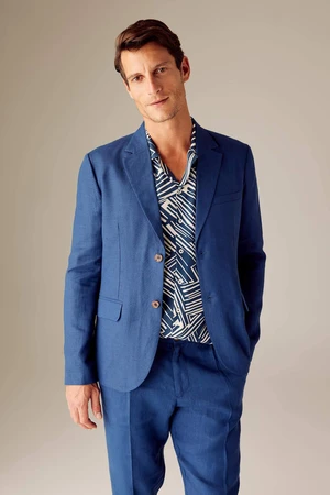 DEFACTO Regular Fit linen Half Lining Blazer