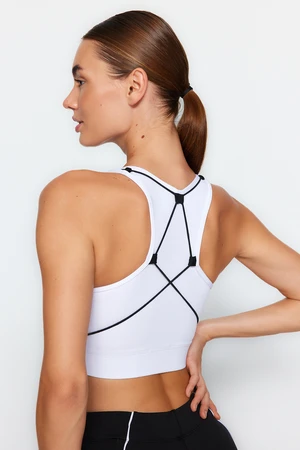 Trendyol White Support/Shaping Elastic Detail Sports Bra