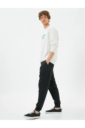 Koton Jogger Sweatpants with Lace-Up Waist, Pocket Detailed.