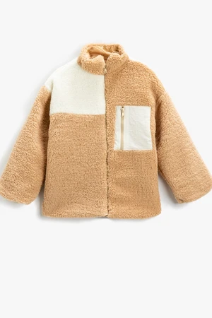 Koton Girls' Camel Hair Jacket