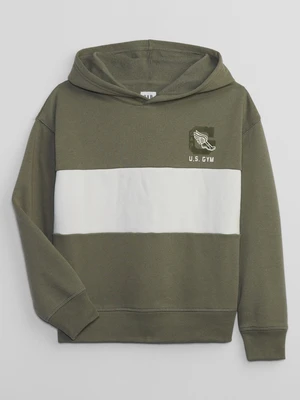 White-green boys' sweatshirt GAP