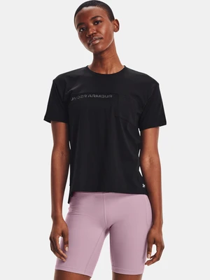 Under Armour T-Shirt Live Pocket Mesh Graphic SS-BLK - Women