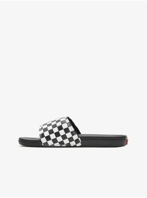 White and black patterned slippers VANS - Men