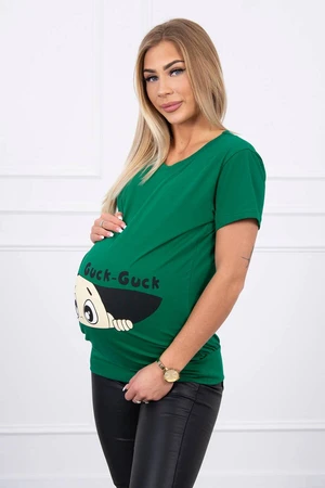 Maternity blouse Guck green