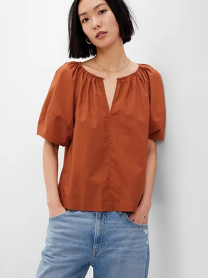 GAP Cotton Blouse Short Sleeve - Women