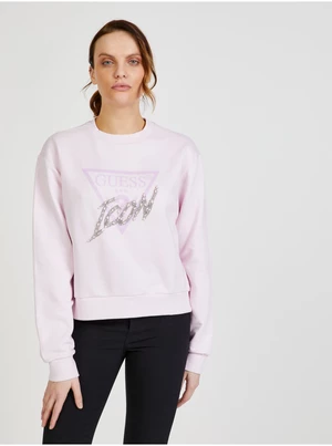 Light pink Guess Icon Womens Sweatshirt - Women