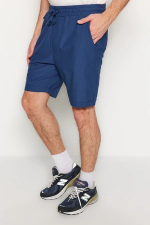 Trendyol Indigo Men's Regular Fit See-through See-through Shorts With A Crease Look