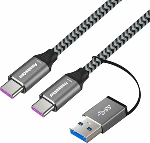 PremiumCord USB-C to USB-C with Reduction Braided 2 m Câble USB