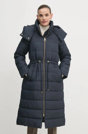 Bunda Barbour Mannue Puffer dámská, tmavomodrá barva, zimní, LQU1782