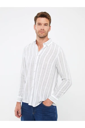 LC Waikiki LCWAIKIKI Classic Slim Fit Long Sleeve Striped Dobby Men's Shirt