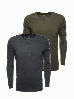 Ombre Men's V-NECK longsleeve set - mix 2