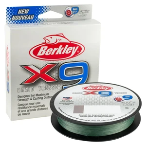 Berkley splietaná šnúra x9 low vis green 300 m - 0,12 mm 12,1 kg