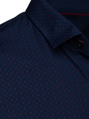 Men's elegant shirt dark blue Dstreet