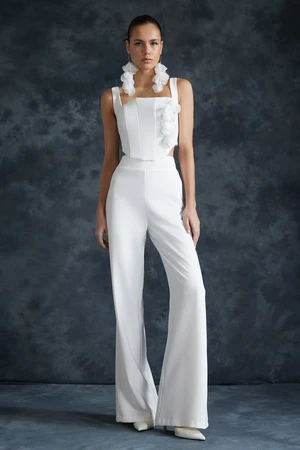 Trendyol Bridal Ecru Woven Trousers