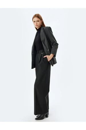 Koton Palazzo Trousers Wide Leg Pleated Detail