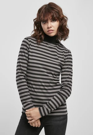 Women's turtleneck Y/D LS asphalt/black