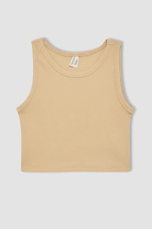 DEFACTO Girl's Crew Neck Basic Tank Top