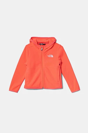 Dětská fleecová mikina The North Face GLACIER F/Z HOODIE růžová barva, s kapucí, NF0A8B18P2B1