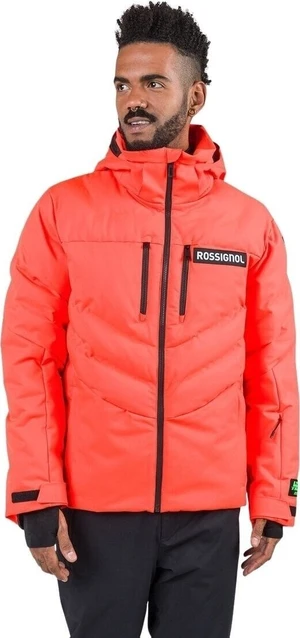 Rossignol Hero Blackside Puffy Neon Red M Skijacke